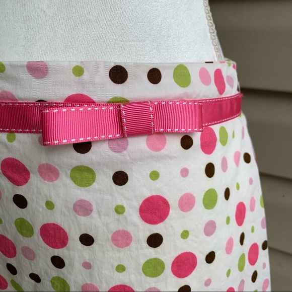 •Lily• Polka Dot Ribbon A-Line Skirt - Size Small - Picture 3 of 7